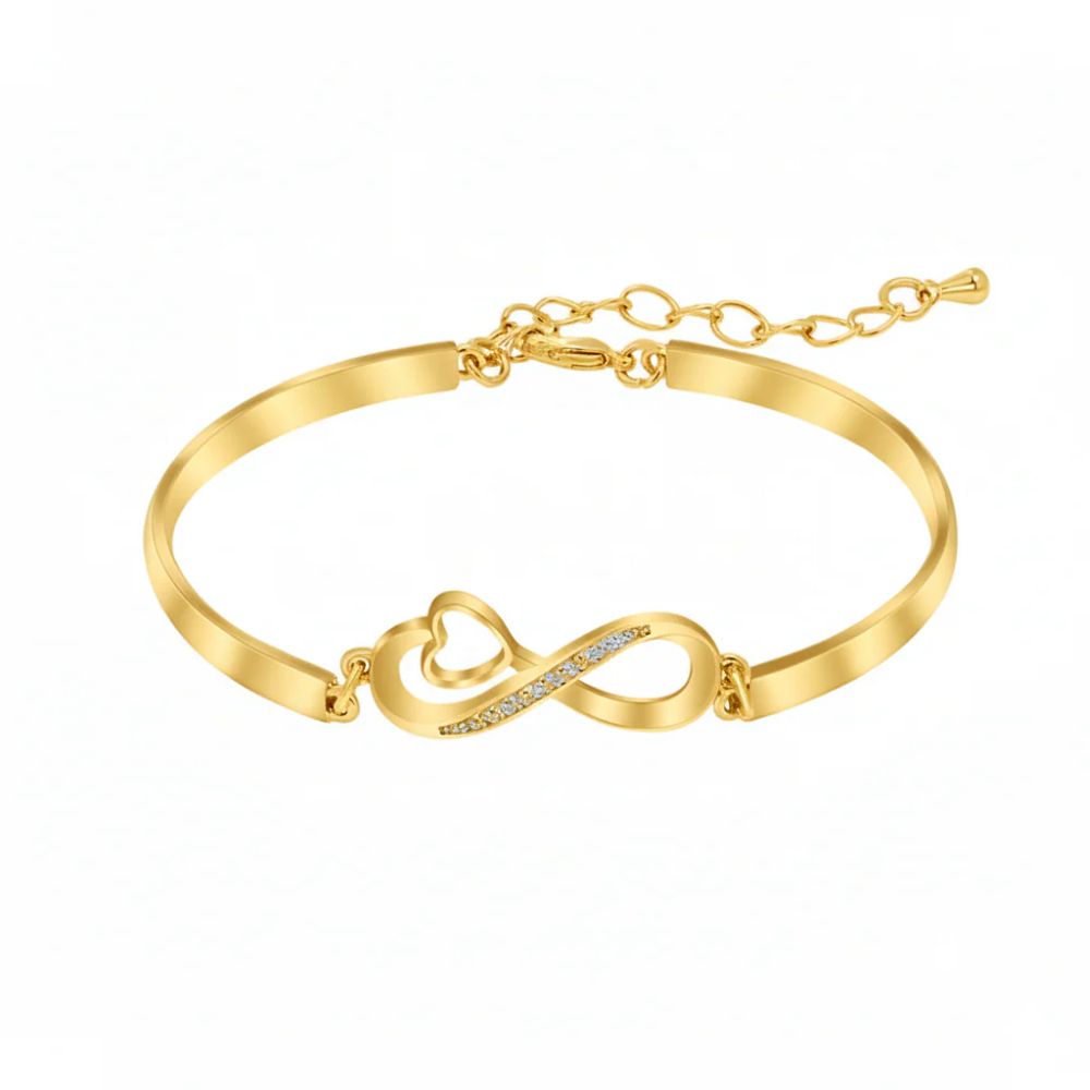 To My Unbiological Daughter - I Always With You Heart Infinity Bracelet