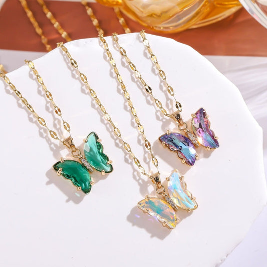 Crystal Butterfly Necklace