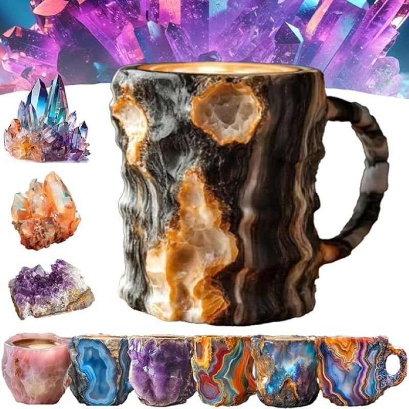 2025 New Mineral Crystal Coffee Mugs