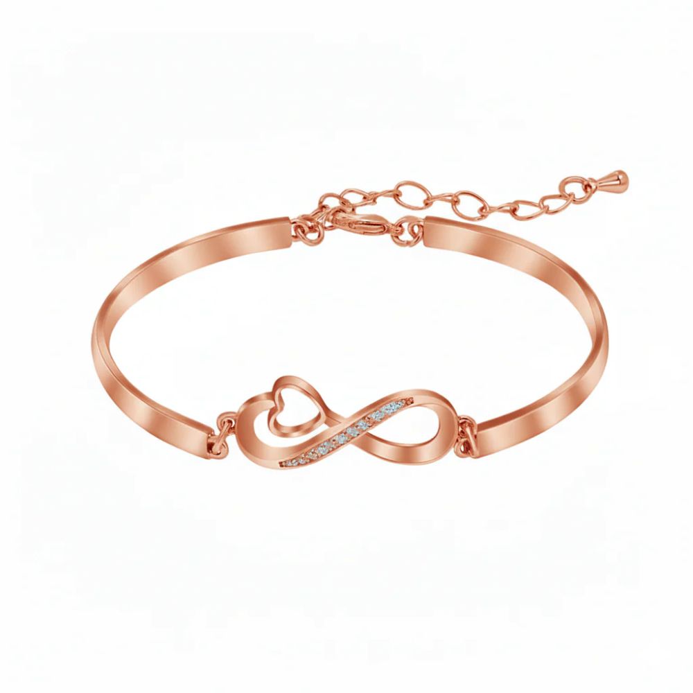 To My Unbiological Daughter - I Always With You Heart Infinity Bracelet