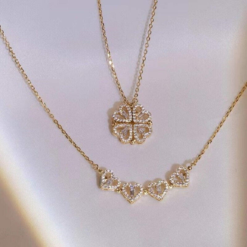 ☘Four-Leaf Heart Shape Necklace【Buy 2 Free Shipping】