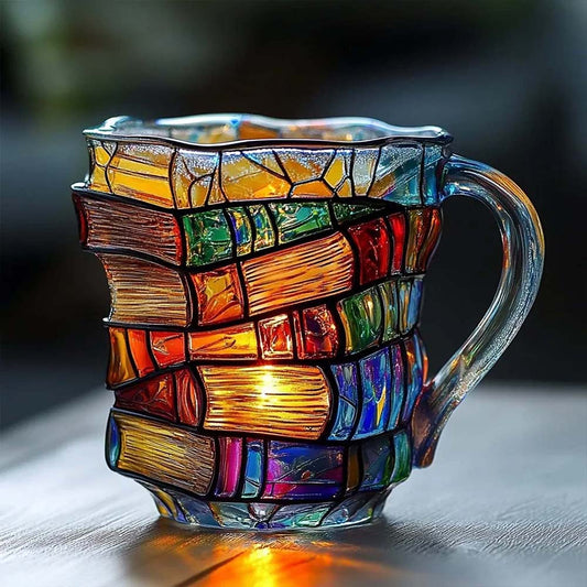 Vintage Painted Book Mug