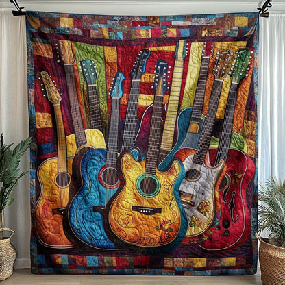 Melody Of Color Artistic Guitars Blanket - D288 - Premium Blanket