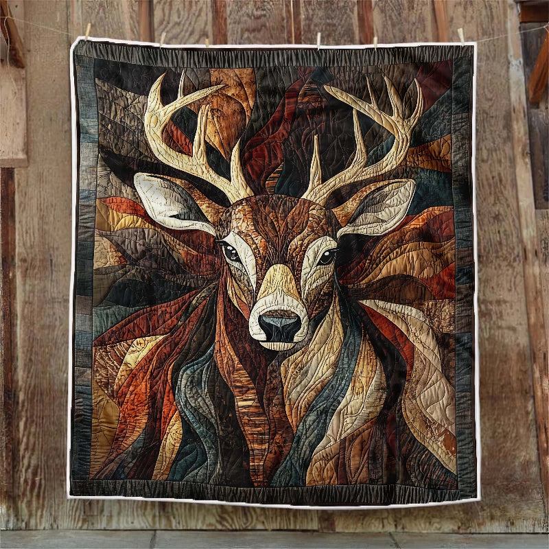 Woodland Majesty Elk Blanket - D302 - Premium Blanket