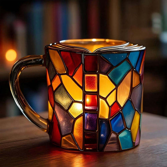 Sunset Painted Book Mug