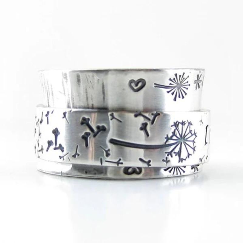 Silver Dandelion Spinner Ring✨ - ''I'm enough exactly as I am''🥰