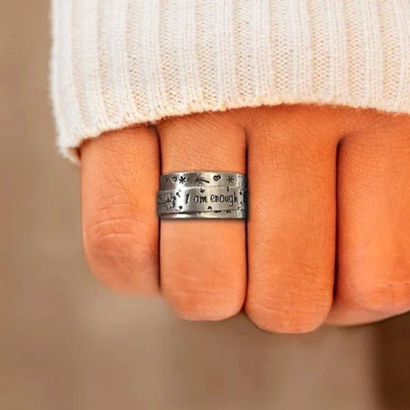 Silver Dandelion Spinner Ring✨ - ''I'm enough exactly as I am''🥰