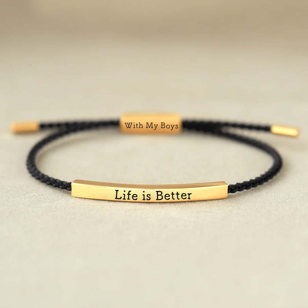 Life is Better With My Boys Tube Bracelet