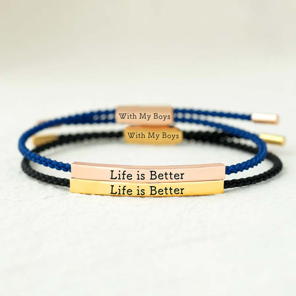 Life is Better With My Boys Tube Bracelet