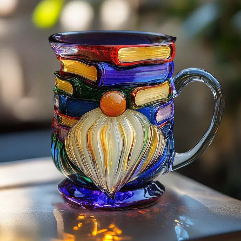 Vintage Painted Gnome Book Mug