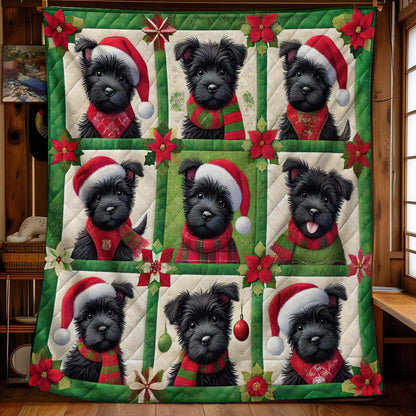 Scottish Terrier Christmas Blanket - H194 - Premium Blanket