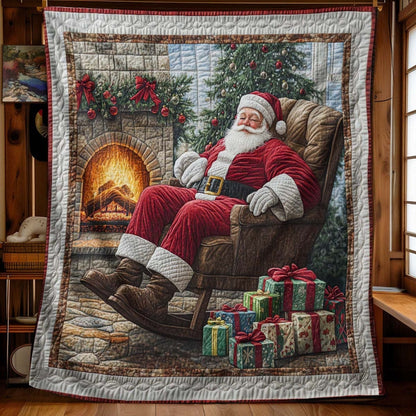 Fireside Dreams with Santa Blanket - H200 - Premium Blanket