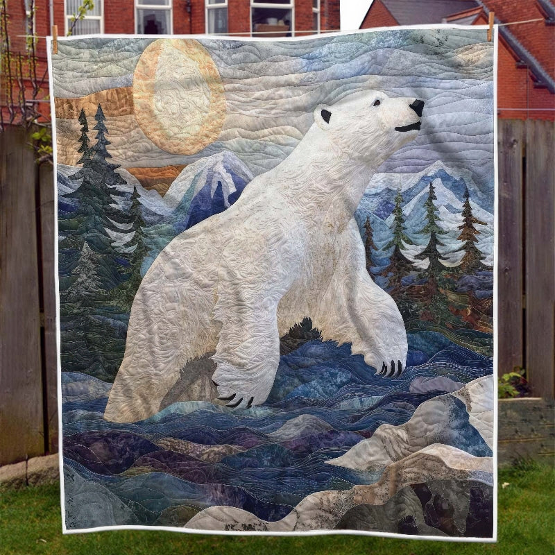 White Wilderness Bear Blanket - H205 - Premium Blanket