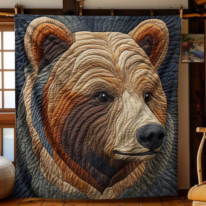 Wild Brown Bear Serenity Blanket - H206 - Premium Blanket