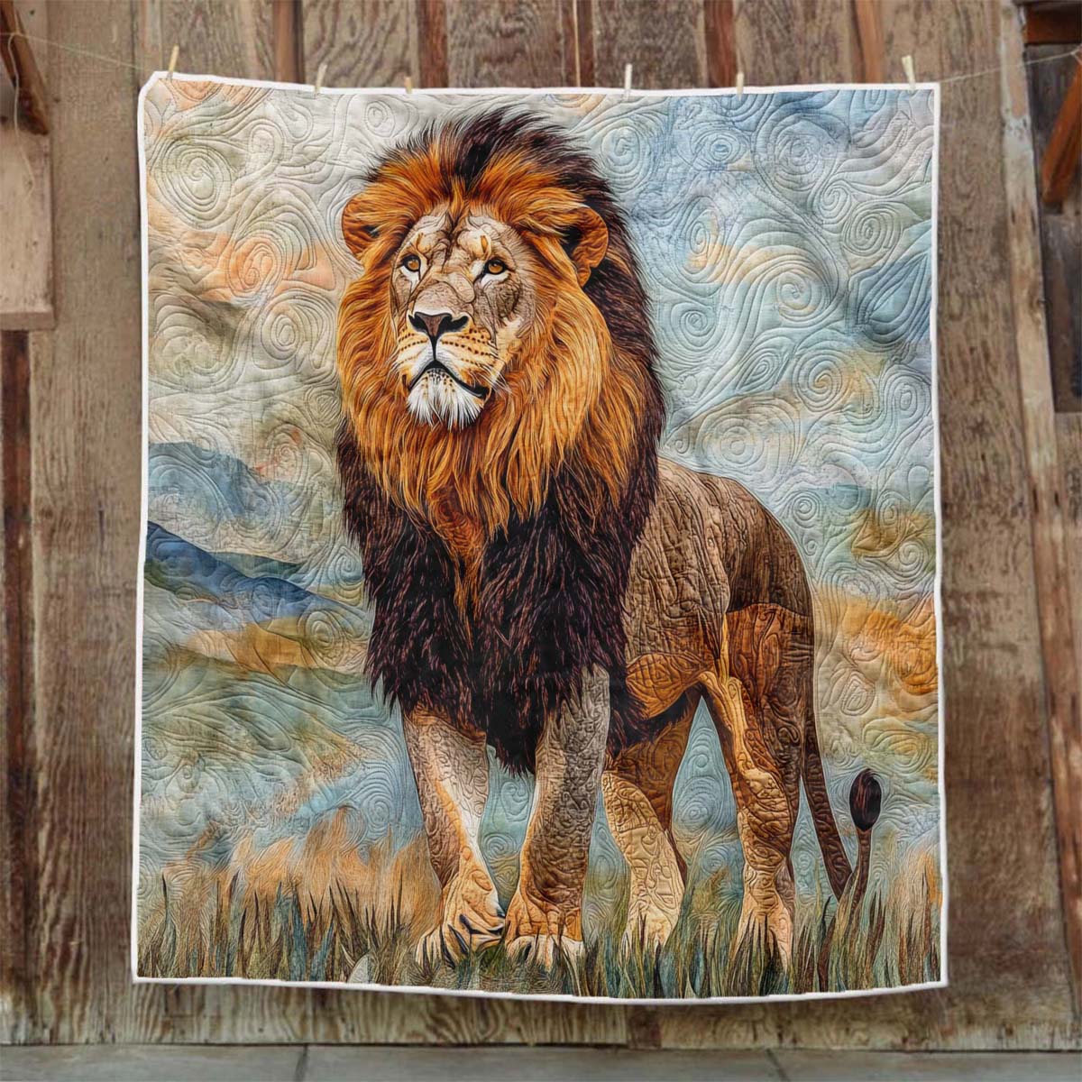 Wild Majesty Lion Horizon Blanket - H217 - Premium Blanket