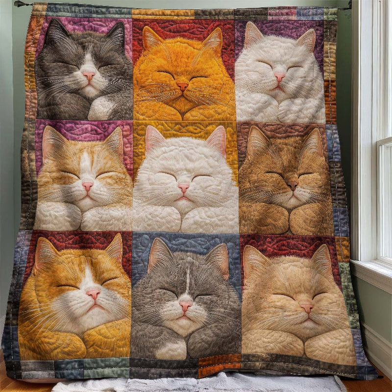 Cozy Cat Dreams Blanket - H221 - Premium Blanket