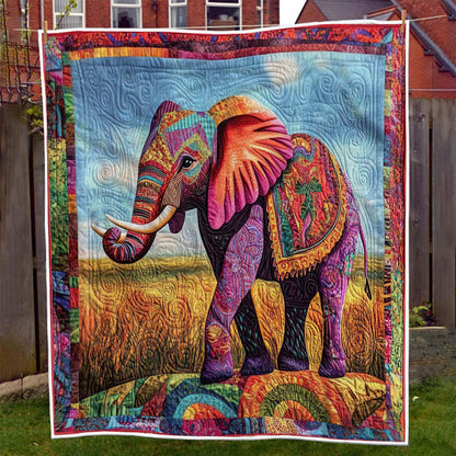 Colorful Elephant Blanket - H235 - Premium Blanket