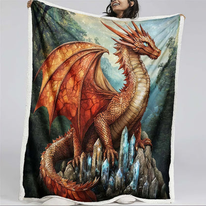 Frost Peak Dragon Blanket - H247 - Premium Blanket