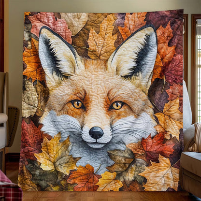 Falling Leaves Fox Blanket - H270 - Premium Blanket