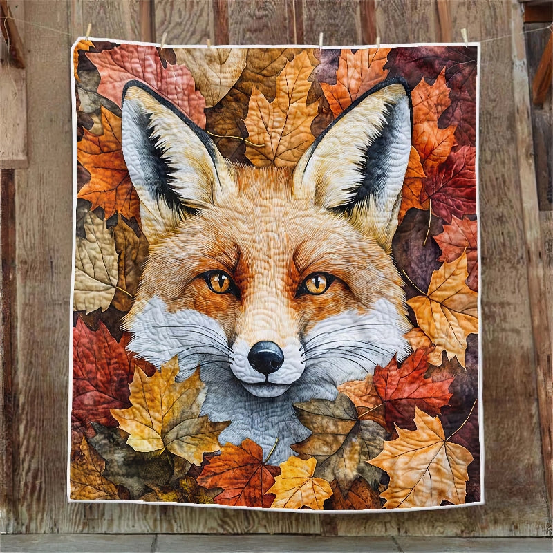 Falling Leaves Fox Blanket - H270 - Premium Blanket