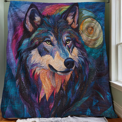 Wolf in the Night Blanket - H271 - Premium Blanket