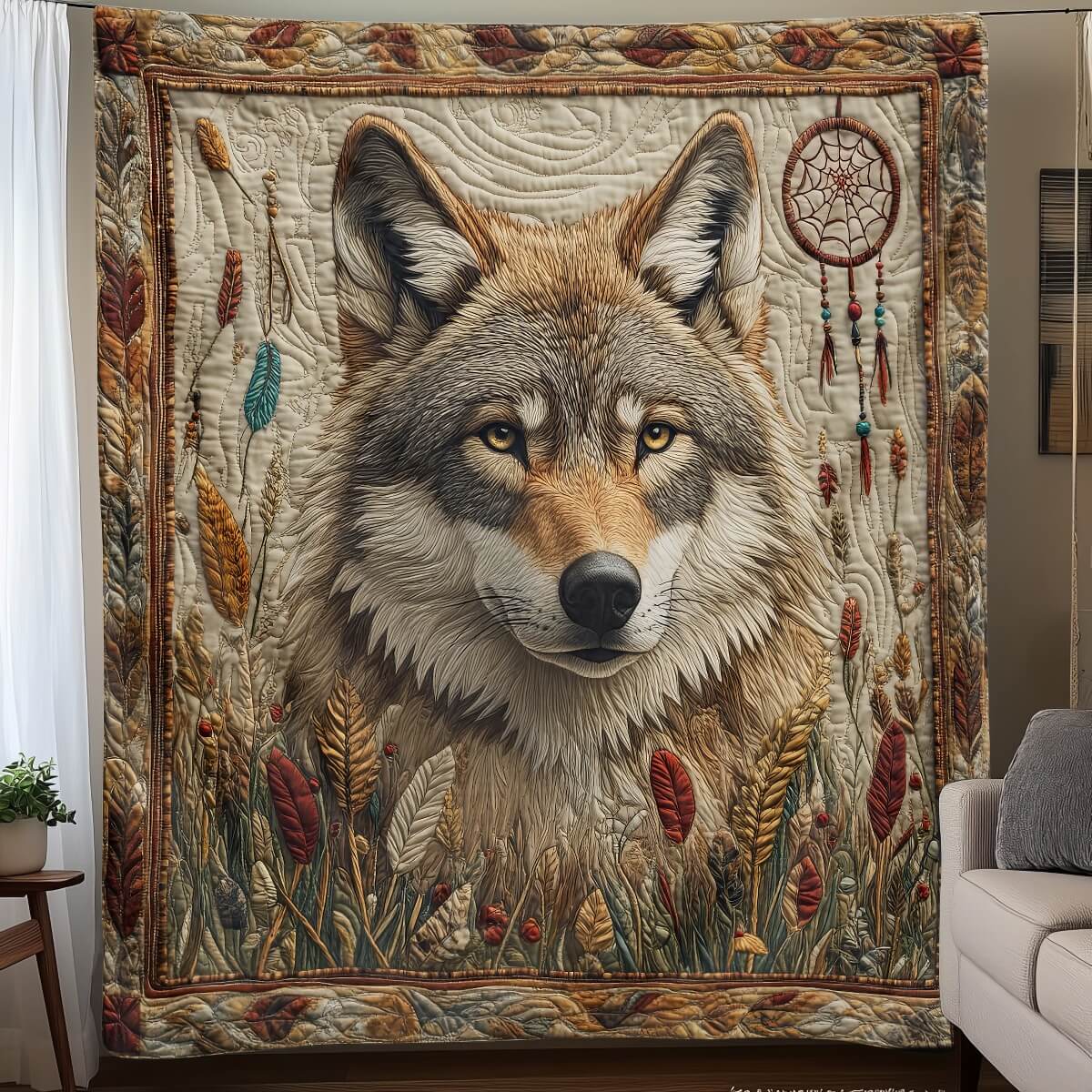 Dreams of The Wolf Blanket - H277 - Premium Blanket