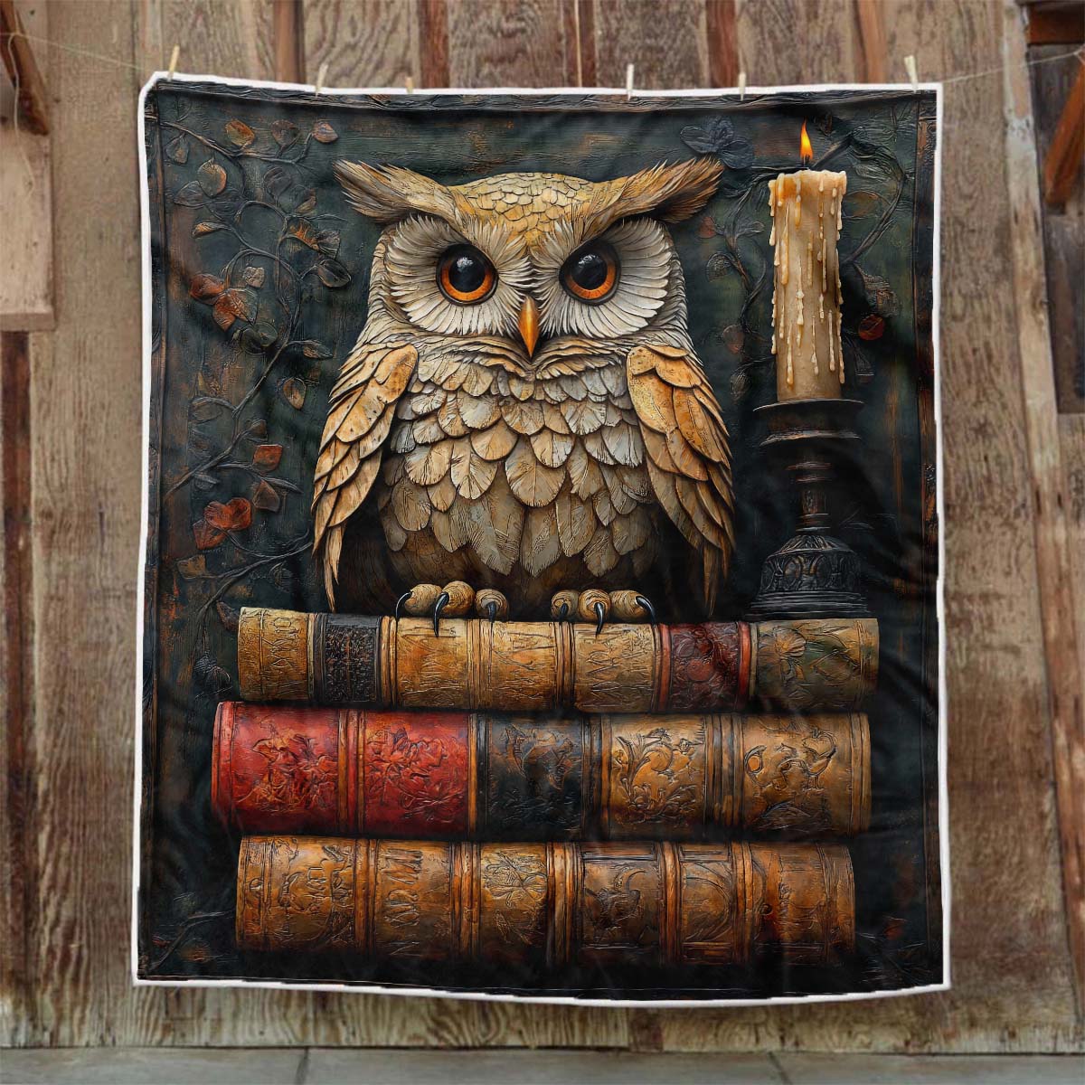 Bookish Owl Blanket - H293 - Premium Blanket