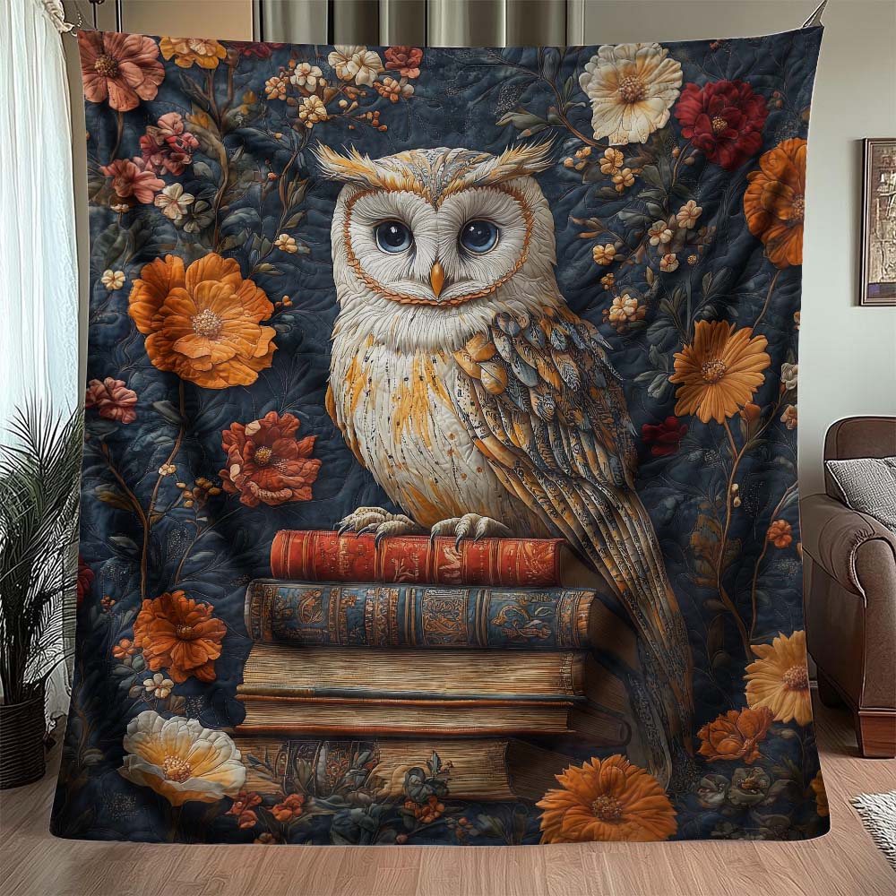 Bookish Owl Blanket - H294 - Premium Blanket