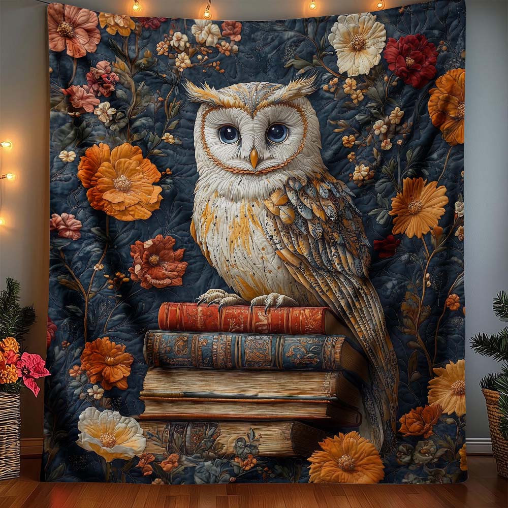 Bookish Owl Blanket - H294 - Premium Blanket