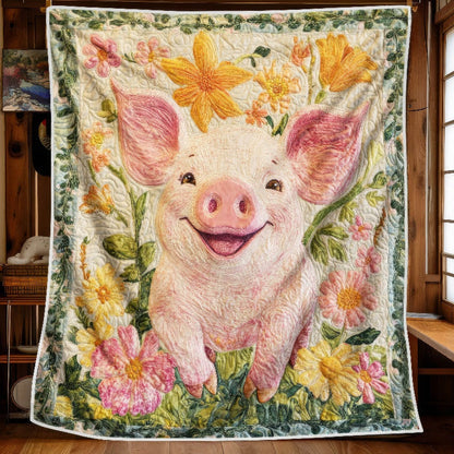 Smiling Pink Piggy Blanket - H298 - Premium Blanket