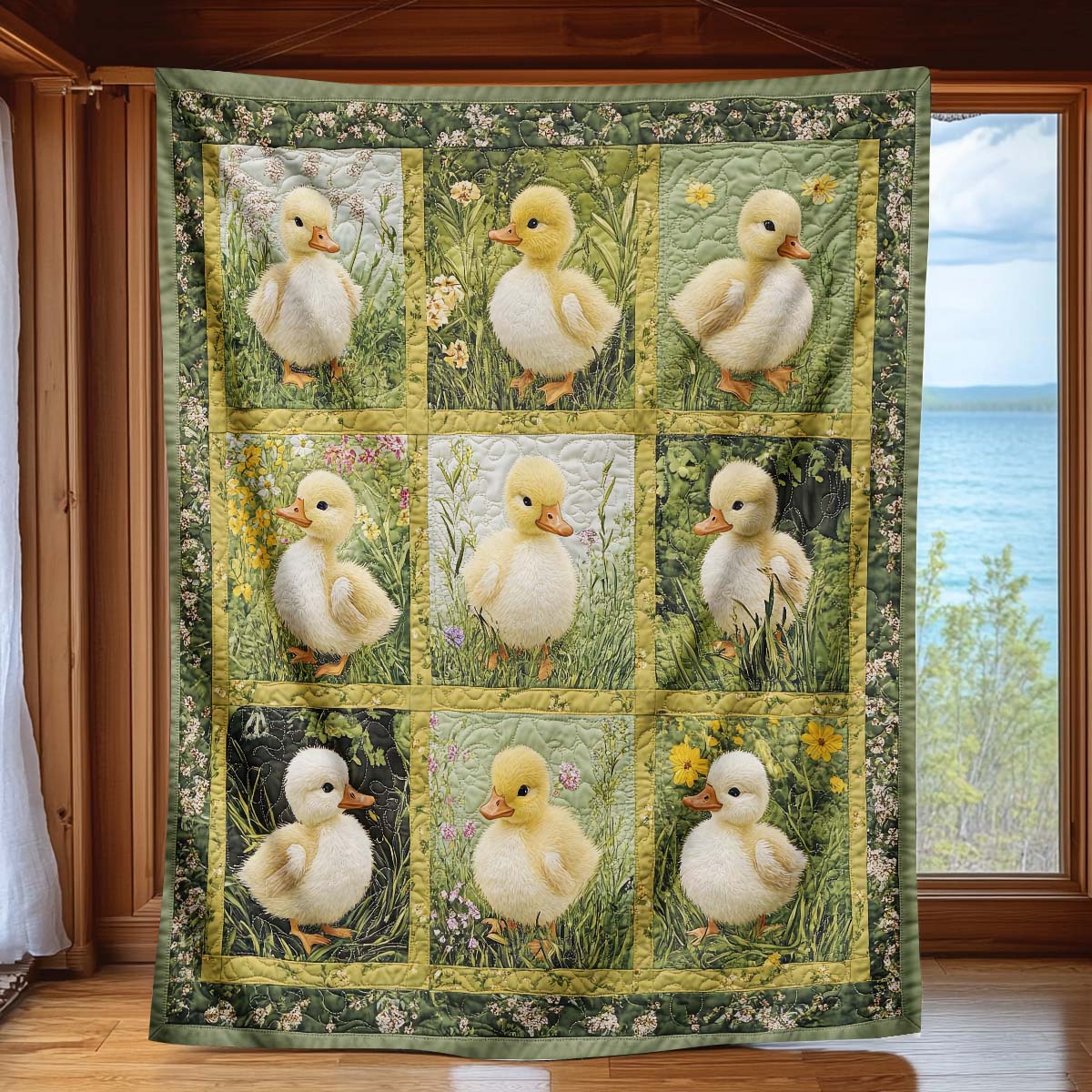 Springtime Duckling Delight Blanket - H303 - Premium Blanket