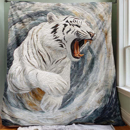 Savage Roar White Tiger Blanket - H310 - Premium Blanket