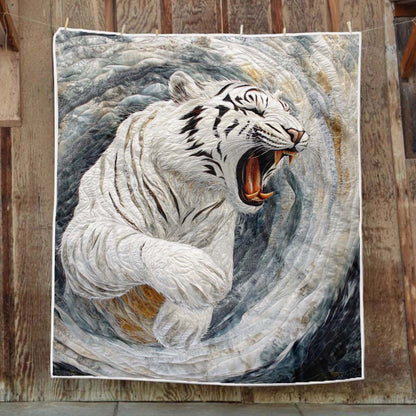 Savage Roar White Tiger Blanket - H310 - Premium Blanket