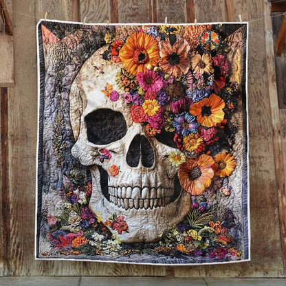 Eternal Bloom Skull Blanket - H319 - Premium Blanket