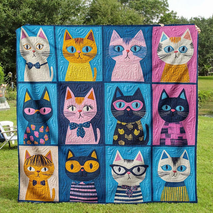 Colorful Kitty Carnival Blanket - H331 - Cat Premium Blanket