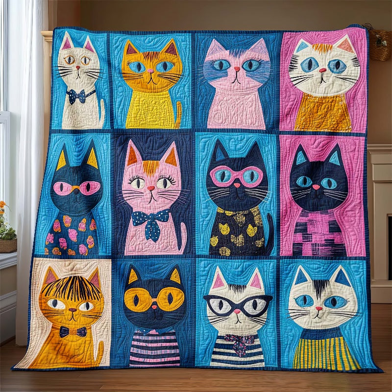 Colorful Kitty Carnival Blanket - H331 - Cat Premium Blanket