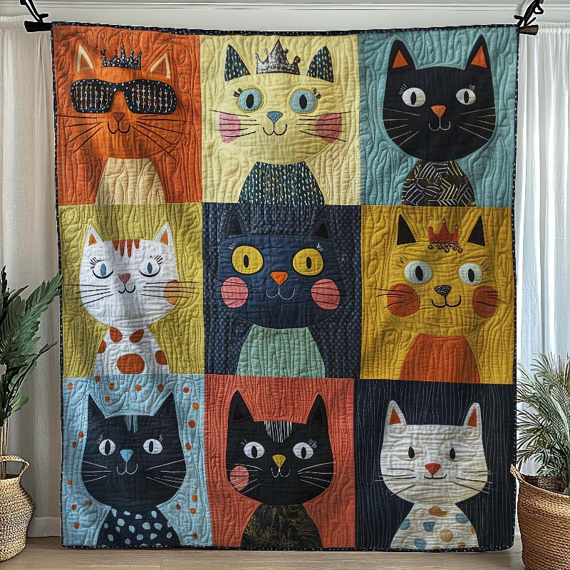 Colorful Kitty Carnival Blanket - H332 - Cat Premium Blanket