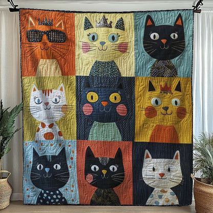 Colorful Kitty Carnival Blanket - H332 - Cat Premium Blanket