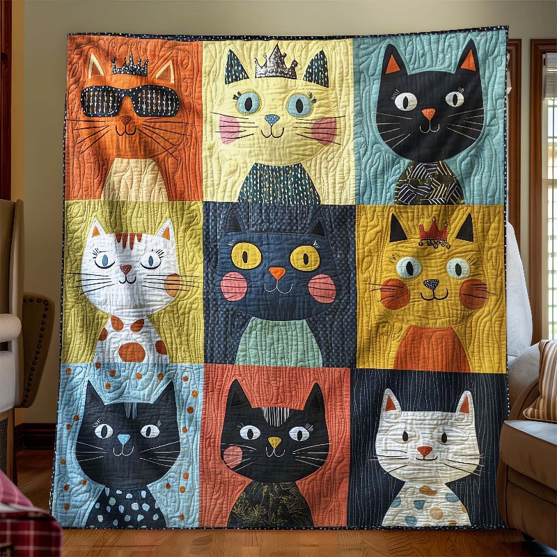 Colorful Kitty Carnival Blanket - H332 - Cat Premium Blanket