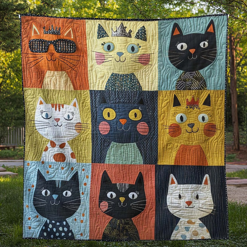 Colorful Kitty Carnival Blanket - H332 - Cat Premium Blanket