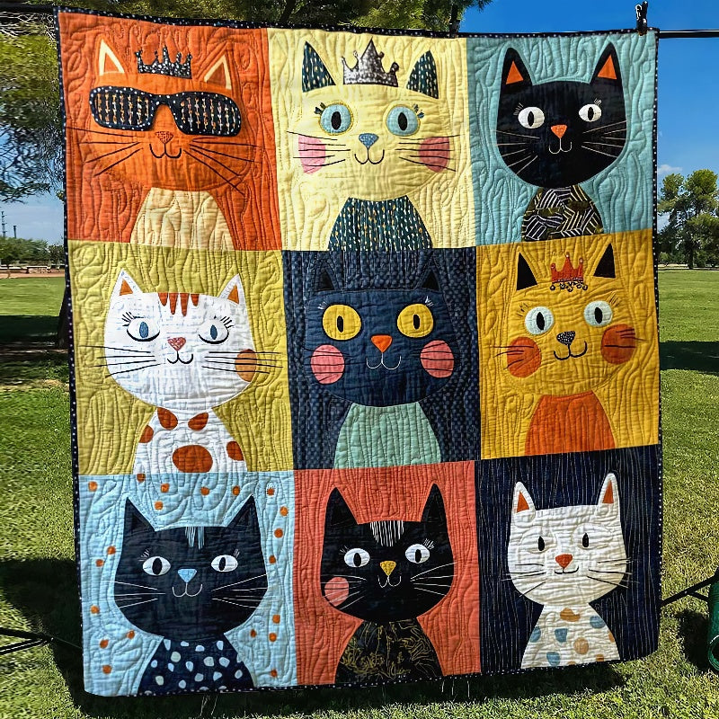 Colorful Kitty Carnival Blanket - H332 - Cat Premium Blanket