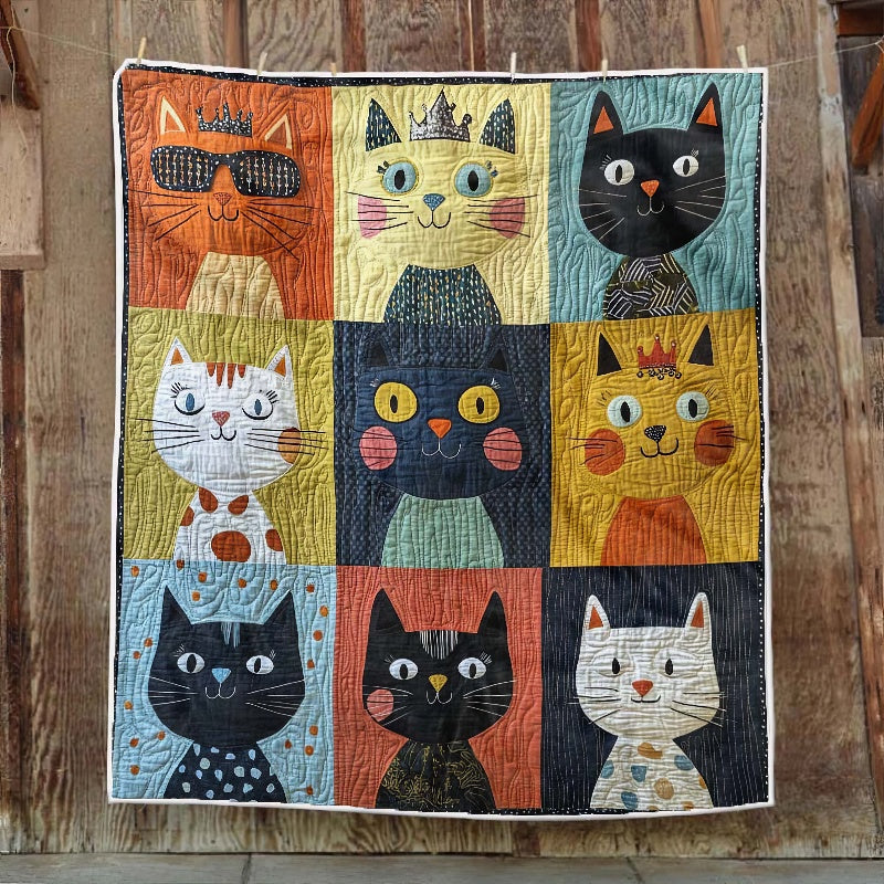 Colorful Kitty Carnival Blanket - H332 - Cat Premium Blanket