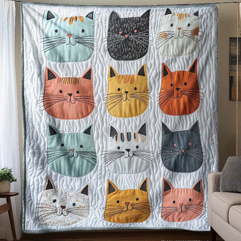 Colorful Kitty Carnival Blanket - H333 - Cat Premium Blanket