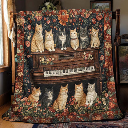 Melodic Cats Blanket - H337 - Cat Premium Blanket