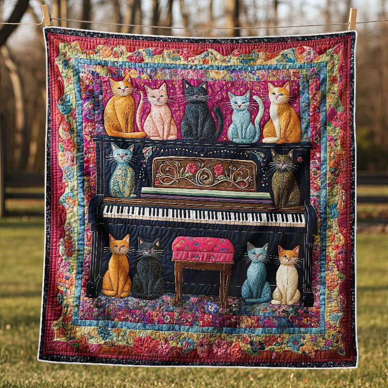 Melodic Cats Blanket - H338 - Cat Premium Blanket