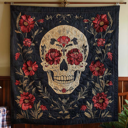 Eternal Bloom Skull Blanket - H339 - Premium Blanket