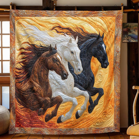 Running Free Horses Blanket - H341 - Premium Blanket