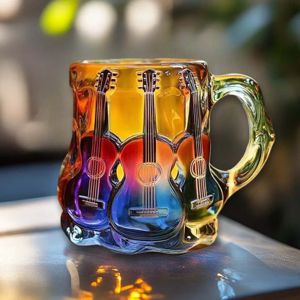 Classic Painted Guitar Art Mug