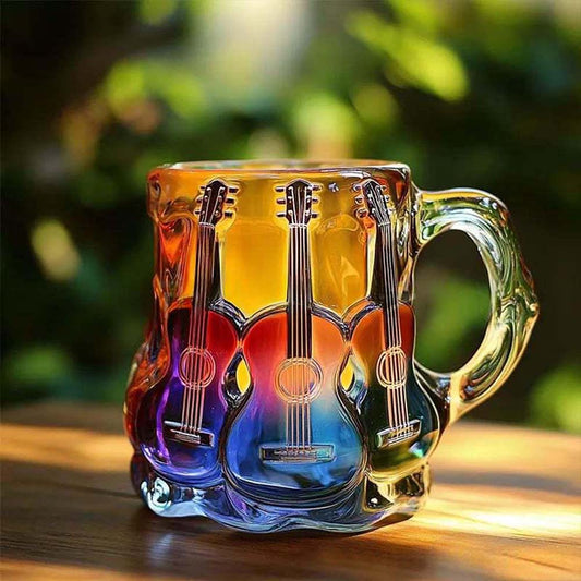 Classic Painted Guitar Art Mug