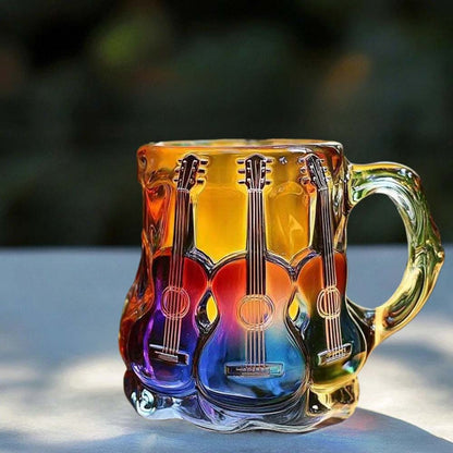 Classic Painted Guitar Art Mug